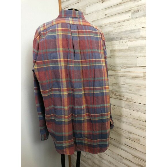 Ralph Lauren Men's XL Multicolor Plaid 100% Cotton Button-Down Shirt - Picture 4 of 5